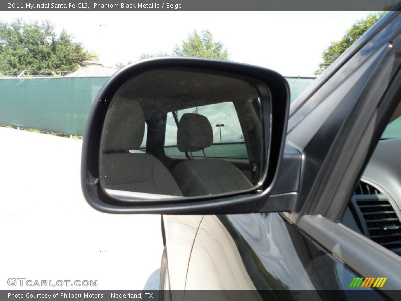 Phantom Black Metallic / Beige 2011 Hyundai Santa Fe GLS