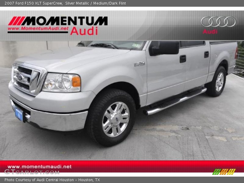 Silver Metallic / Medium/Dark Flint 2007 Ford F150 XLT SuperCrew
