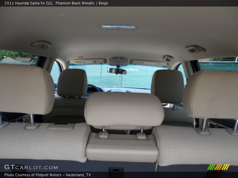 Phantom Black Metallic / Beige 2011 Hyundai Santa Fe GLS