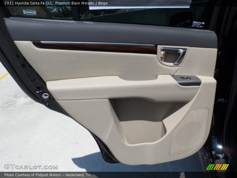 Phantom Black Metallic / Beige 2011 Hyundai Santa Fe GLS