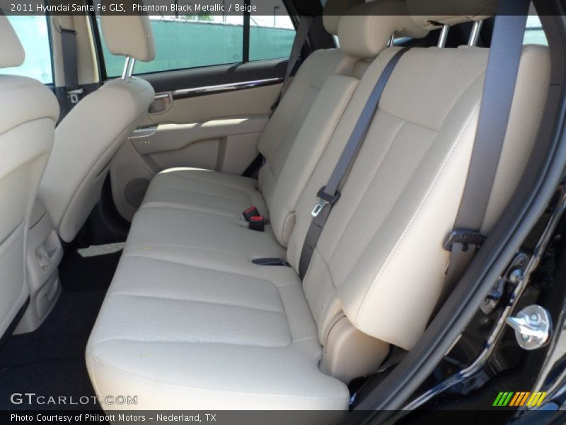 Phantom Black Metallic / Beige 2011 Hyundai Santa Fe GLS