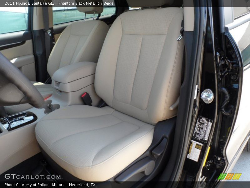 Phantom Black Metallic / Beige 2011 Hyundai Santa Fe GLS