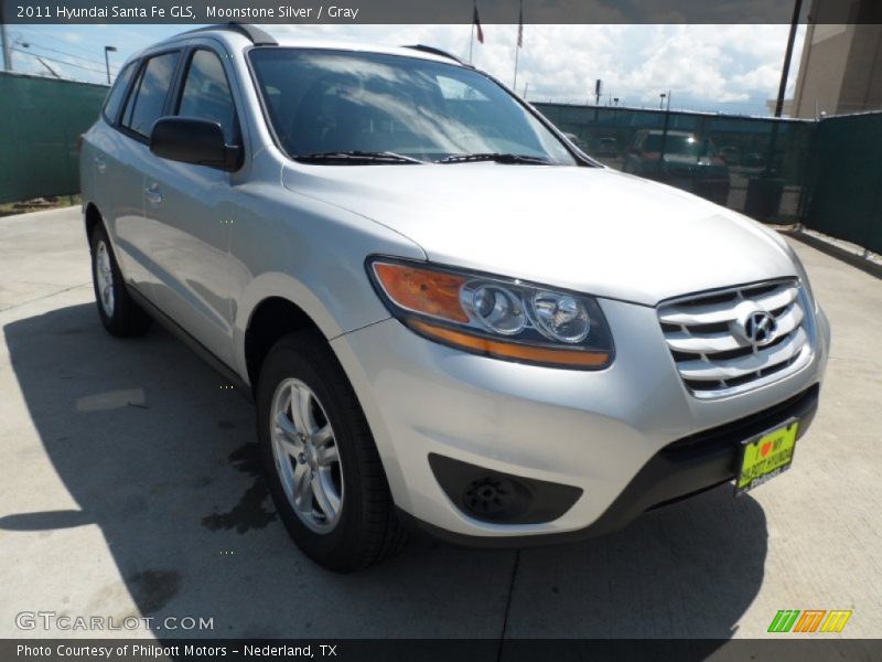 Moonstone Silver / Gray 2011 Hyundai Santa Fe GLS