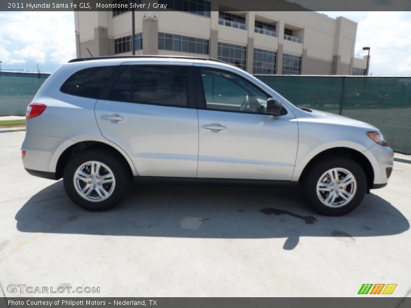 Moonstone Silver / Gray 2011 Hyundai Santa Fe GLS