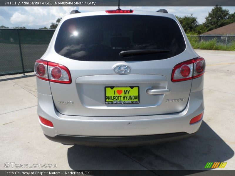 Moonstone Silver / Gray 2011 Hyundai Santa Fe GLS