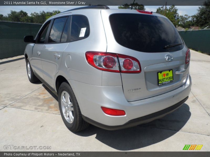 Moonstone Silver / Gray 2011 Hyundai Santa Fe GLS