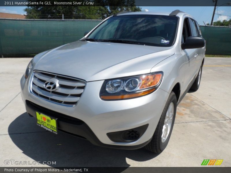 Moonstone Silver / Gray 2011 Hyundai Santa Fe GLS