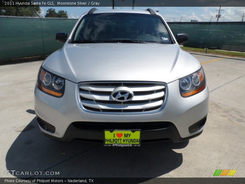 Moonstone Silver / Gray 2011 Hyundai Santa Fe GLS