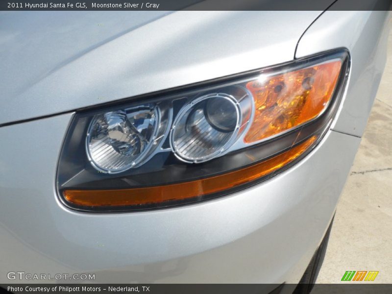 Moonstone Silver / Gray 2011 Hyundai Santa Fe GLS