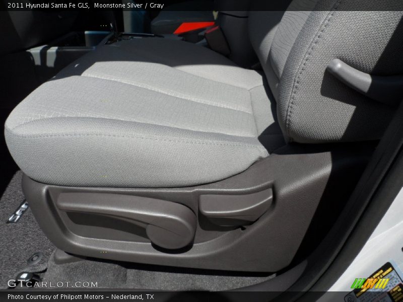 Moonstone Silver / Gray 2011 Hyundai Santa Fe GLS