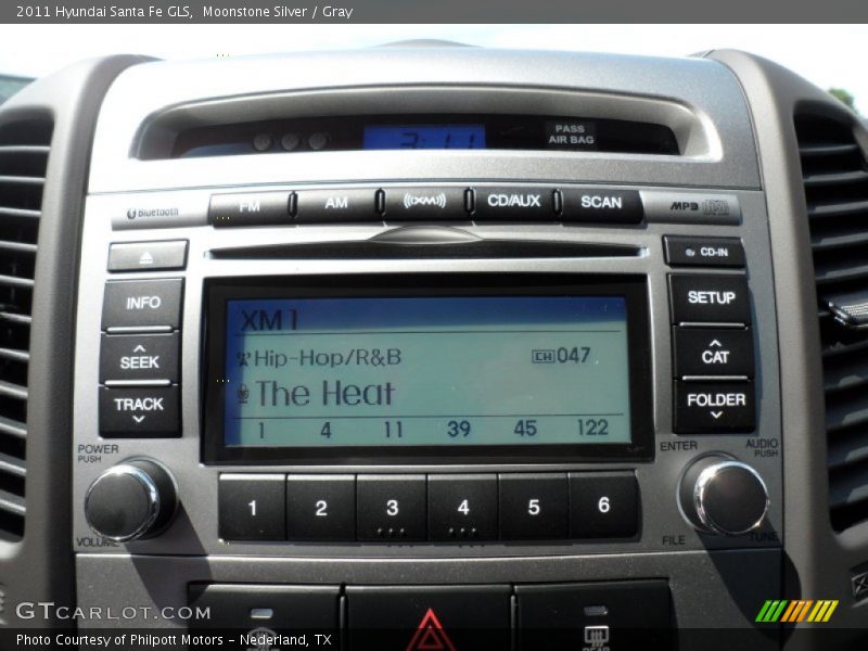 Moonstone Silver / Gray 2011 Hyundai Santa Fe GLS