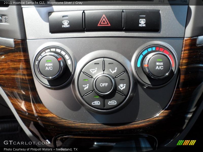 Moonstone Silver / Gray 2011 Hyundai Santa Fe GLS