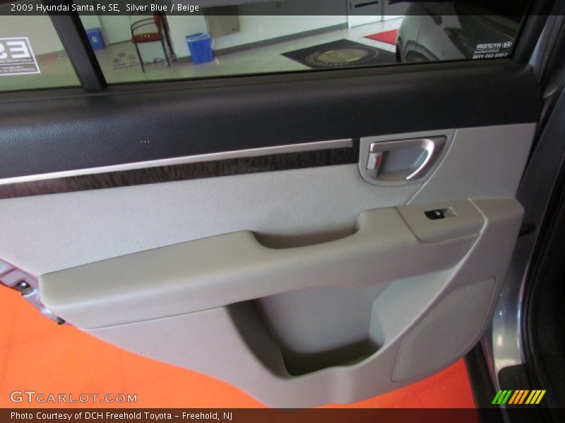 Silver Blue / Beige 2009 Hyundai Santa Fe SE
