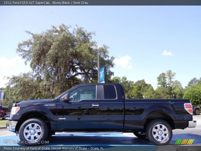 Ebony Black / Steel Gray 2011 Ford F150 XLT SuperCab