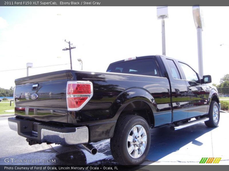 Ebony Black / Steel Gray 2011 Ford F150 XLT SuperCab