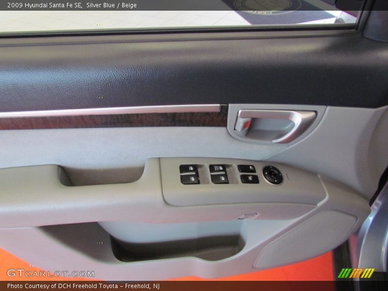 Silver Blue / Beige 2009 Hyundai Santa Fe SE