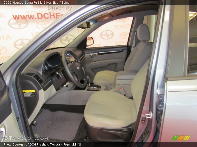 Silver Blue / Beige 2009 Hyundai Santa Fe SE
