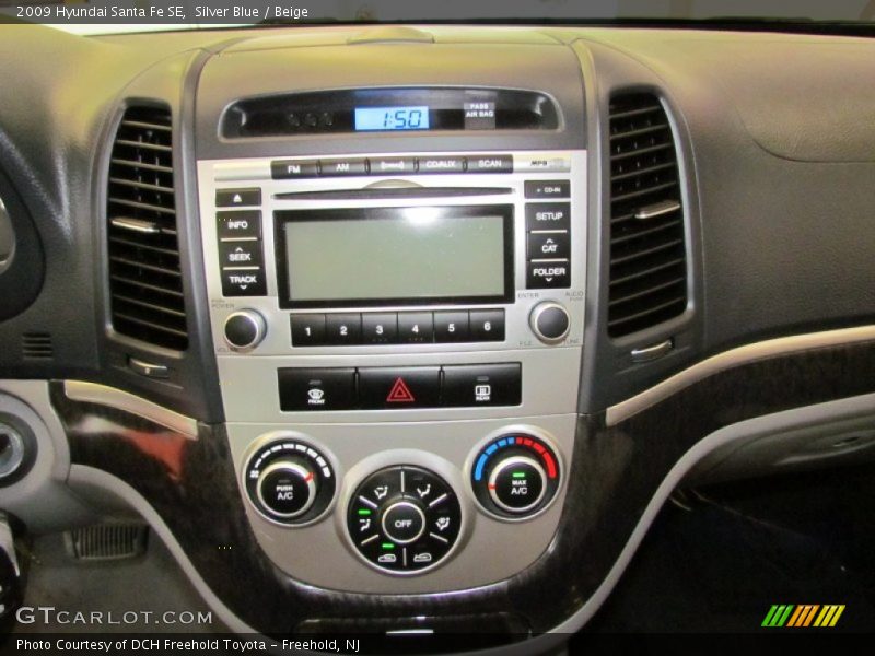 Silver Blue / Beige 2009 Hyundai Santa Fe SE