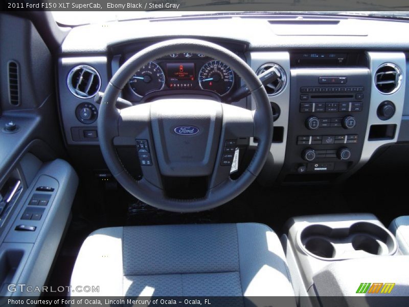 Ebony Black / Steel Gray 2011 Ford F150 XLT SuperCab