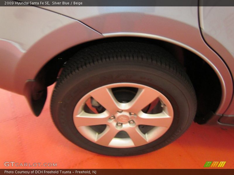 Silver Blue / Beige 2009 Hyundai Santa Fe SE