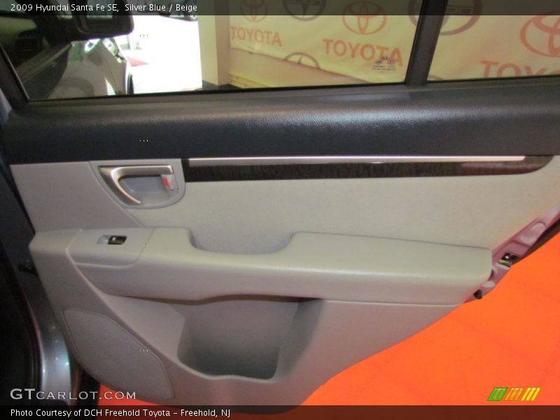 Silver Blue / Beige 2009 Hyundai Santa Fe SE