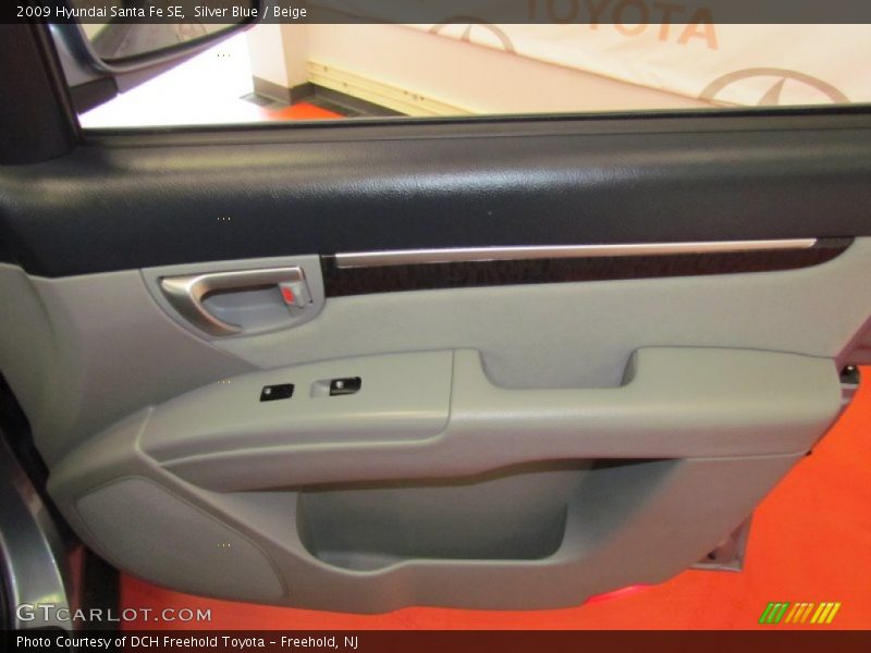 Silver Blue / Beige 2009 Hyundai Santa Fe SE
