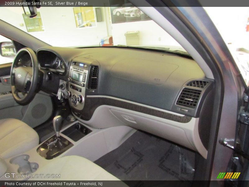 Silver Blue / Beige 2009 Hyundai Santa Fe SE