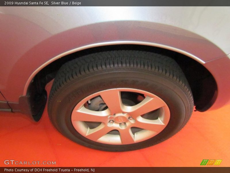 Silver Blue / Beige 2009 Hyundai Santa Fe SE