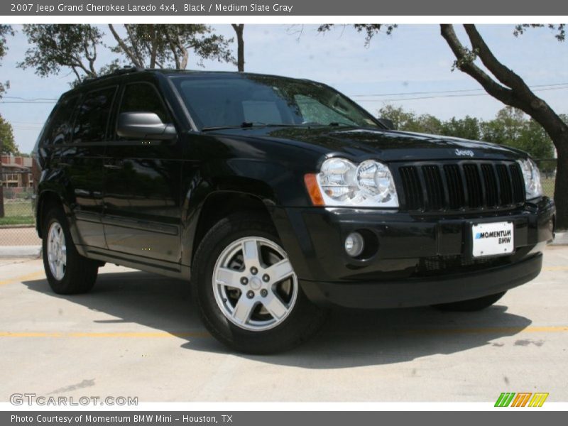 Black / Medium Slate Gray 2007 Jeep Grand Cherokee Laredo 4x4