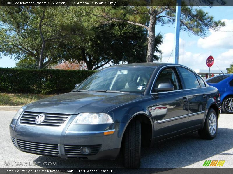 Blue Anthracite Pearl / Grey 2003 Volkswagen Passat GLS Sedan