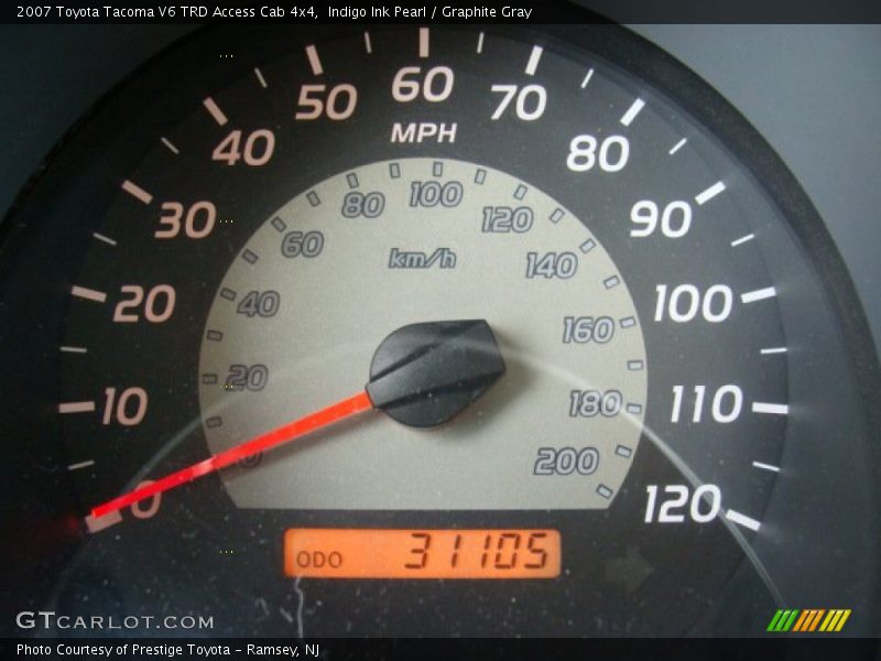 Indigo Ink Pearl / Graphite Gray 2007 Toyota Tacoma V6 TRD Access Cab 4x4