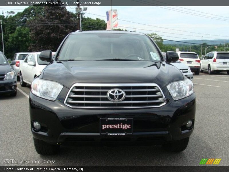 Black / Sand Beige 2008 Toyota Highlander Limited 4WD
