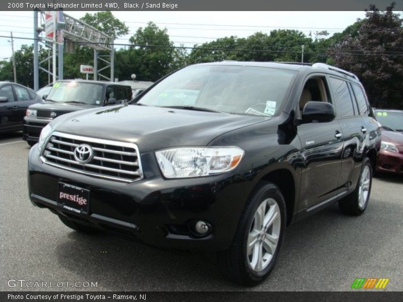 Black / Sand Beige 2008 Toyota Highlander Limited 4WD