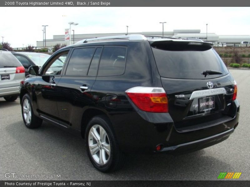 Black / Sand Beige 2008 Toyota Highlander Limited 4WD