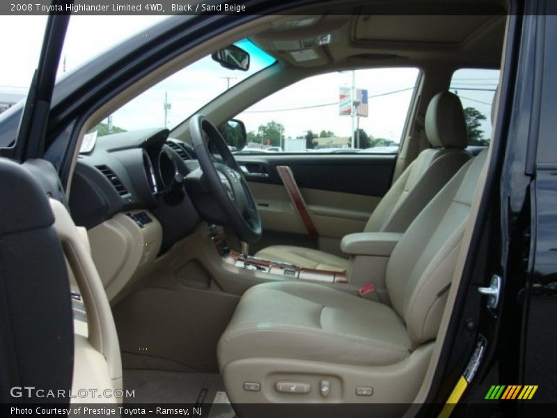Black / Sand Beige 2008 Toyota Highlander Limited 4WD