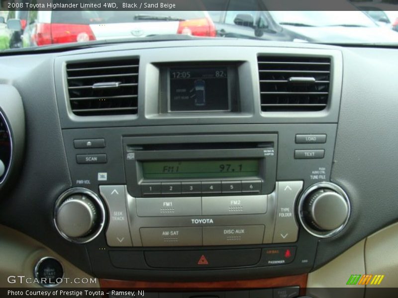 Black / Sand Beige 2008 Toyota Highlander Limited 4WD