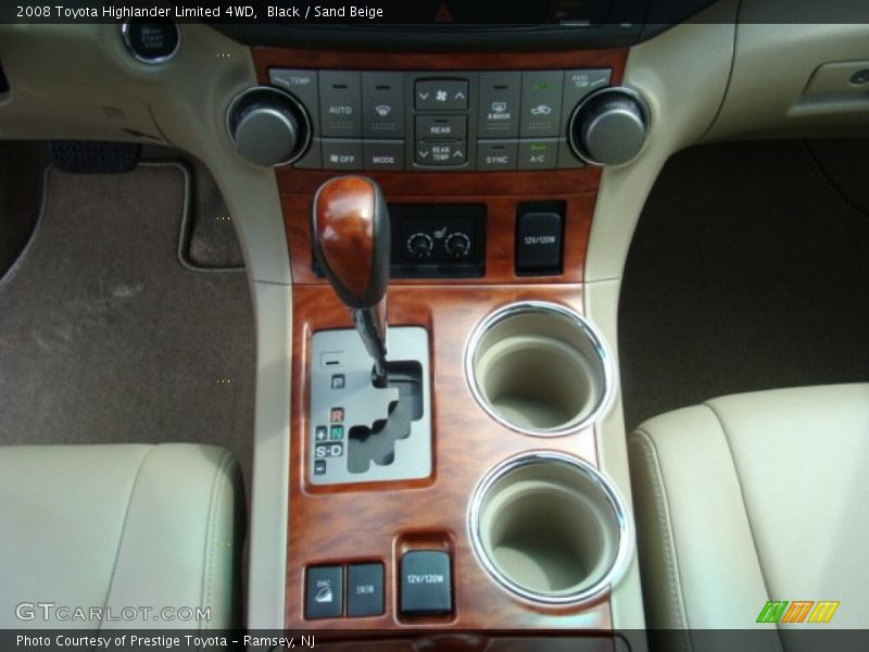Black / Sand Beige 2008 Toyota Highlander Limited 4WD