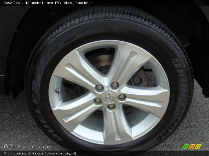 Black / Sand Beige 2008 Toyota Highlander Limited 4WD