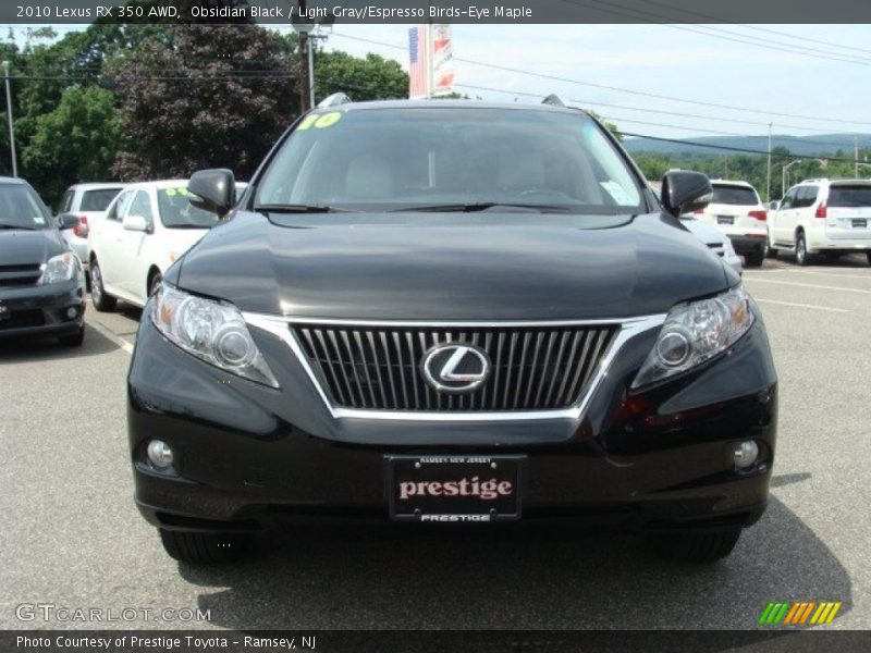 Obsidian Black / Light Gray/Espresso Birds-Eye Maple 2010 Lexus RX 350 AWD