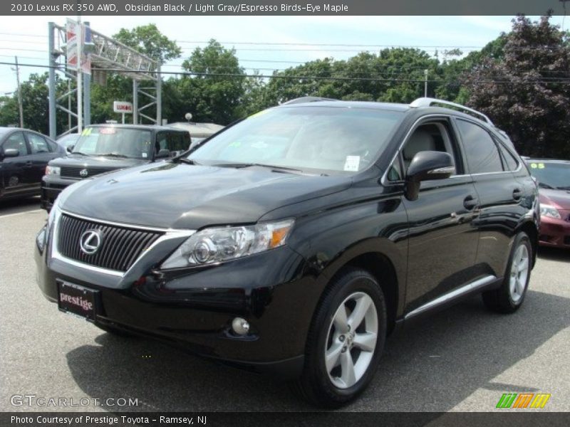 Obsidian Black / Light Gray/Espresso Birds-Eye Maple 2010 Lexus RX 350 AWD