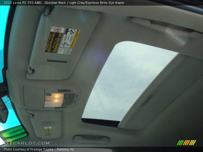 Obsidian Black / Light Gray/Espresso Birds-Eye Maple 2010 Lexus RX 350 AWD