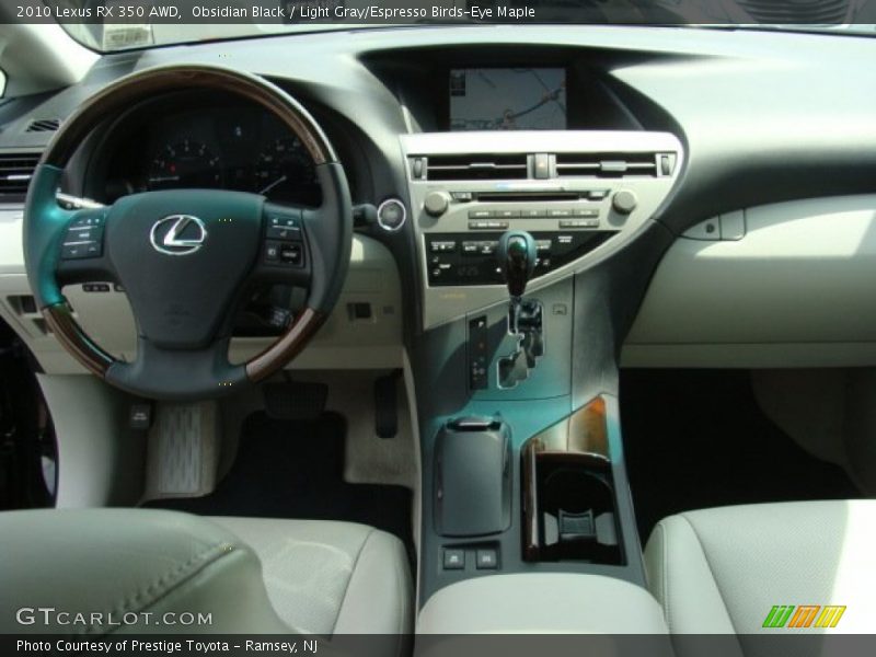 Obsidian Black / Light Gray/Espresso Birds-Eye Maple 2010 Lexus RX 350 AWD