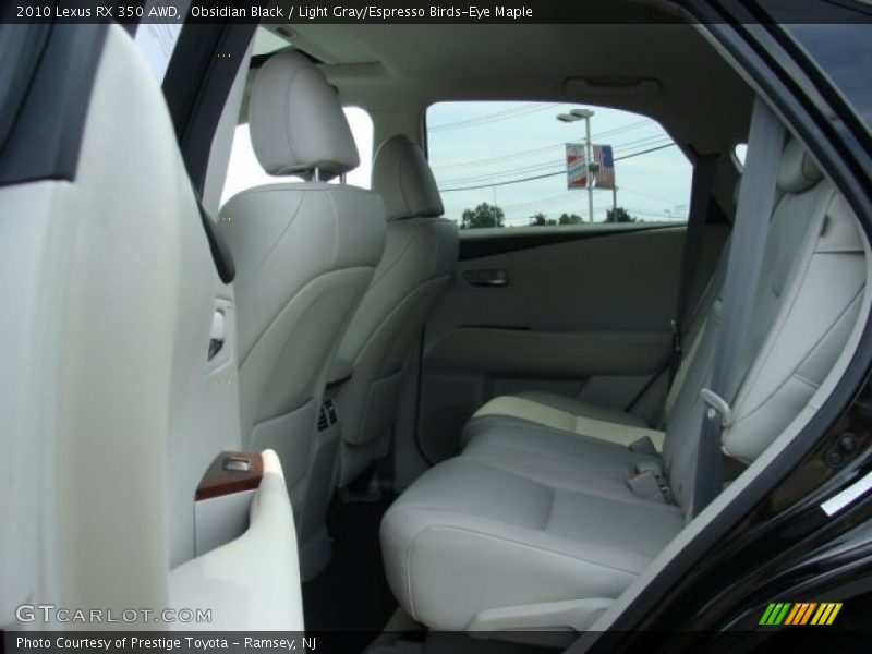 Obsidian Black / Light Gray/Espresso Birds-Eye Maple 2010 Lexus RX 350 AWD