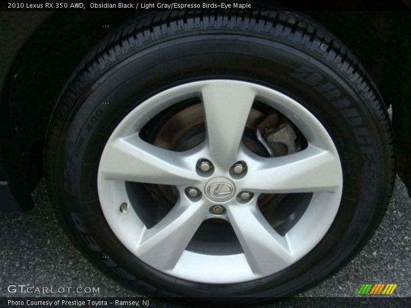Obsidian Black / Light Gray/Espresso Birds-Eye Maple 2010 Lexus RX 350 AWD