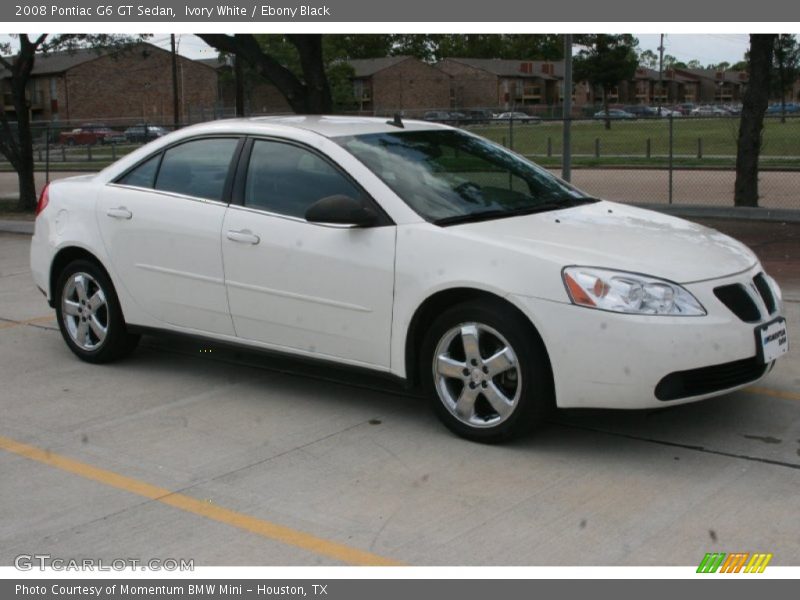 Ivory White / Ebony Black 2008 Pontiac G6 GT Sedan