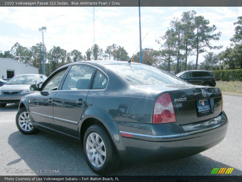 Blue Anthracite Pearl / Grey 2003 Volkswagen Passat GLS Sedan