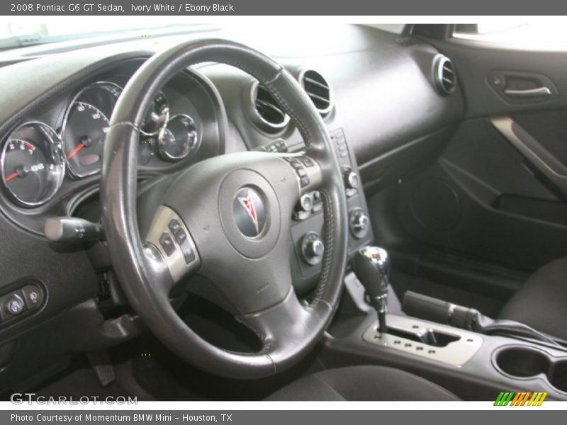 Ivory White / Ebony Black 2008 Pontiac G6 GT Sedan