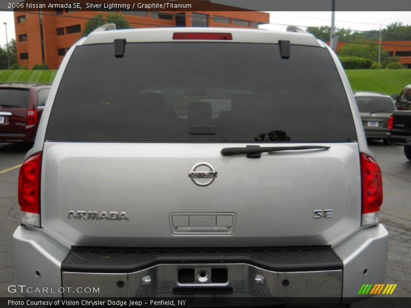 Silver Lightning / Graphite/Titanium 2006 Nissan Armada SE