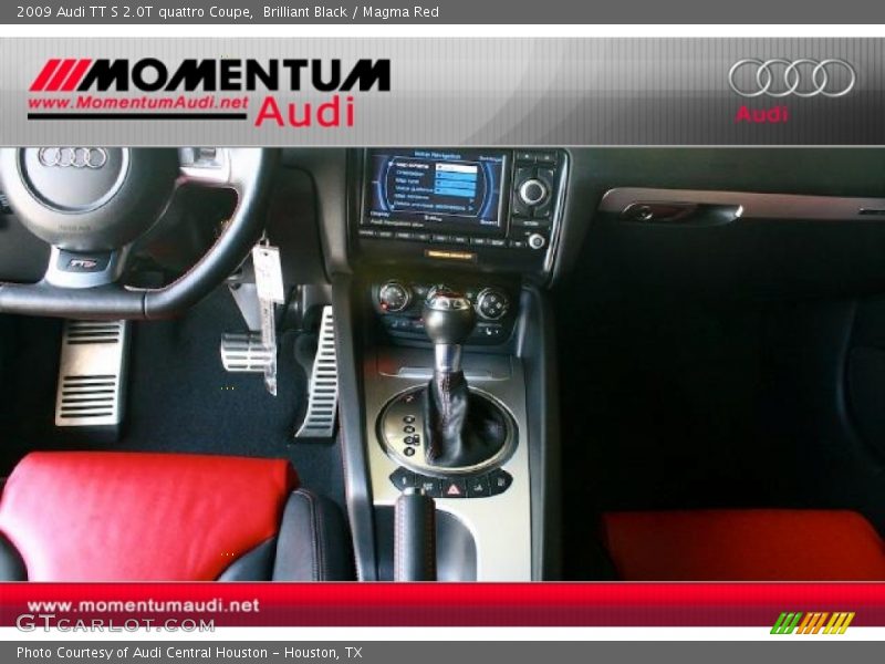 Brilliant Black / Magma Red 2009 Audi TT S 2.0T quattro Coupe
