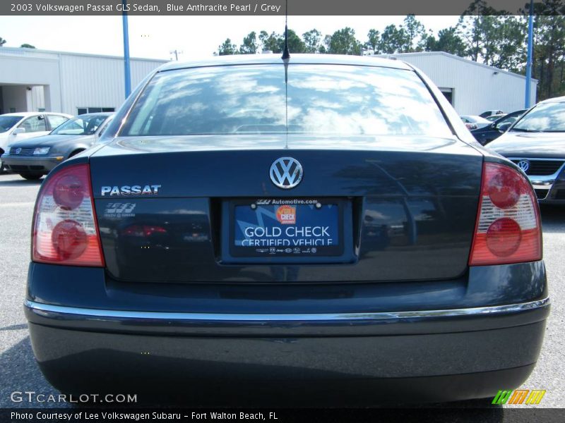 Blue Anthracite Pearl / Grey 2003 Volkswagen Passat GLS Sedan